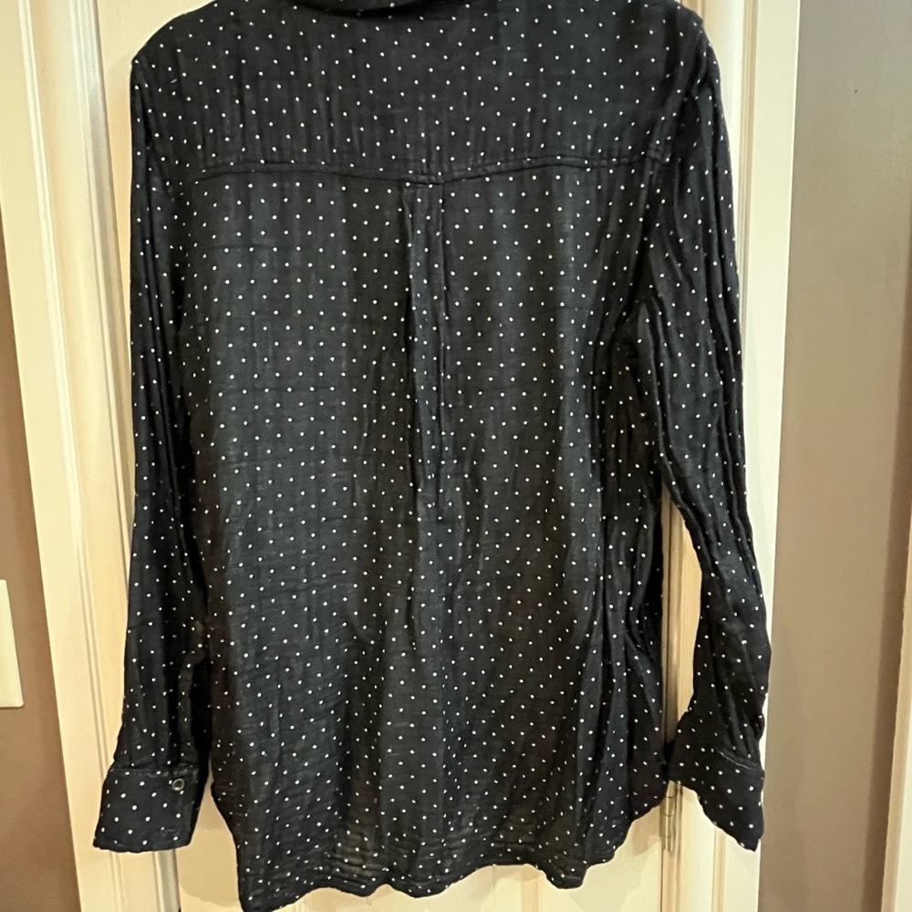 Cotton Gauzy Long Sleeve Button Down Shirt - Picture 3 of 6